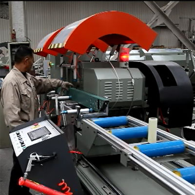 CNC DOUBLE HEAD PRECISION PVC PROFILE CUTTER SAW WINDOWS DOORS PROCESSING MACHINERY 500*4200 MAKING EQUIPMENT ALUMINUM P