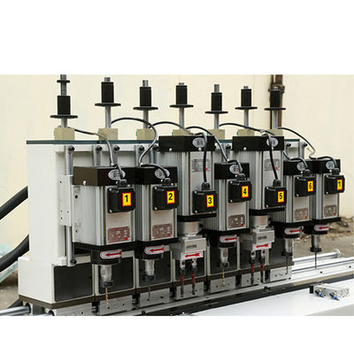 ALUMINUM STEEL CURTAIN WALL MACHINE MULTI HEAD DRILLING MACHINE 4X750W RA 25UM